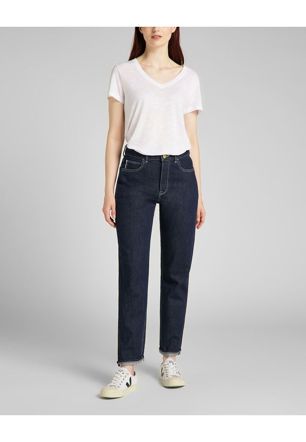 Lee - LEE CAROL BUTTON DAMSKIE SPODNIE JEANSOWE FLY RINSE L31ANI36 112139825