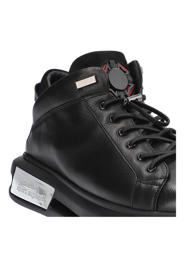 Czarne Sneakersy John Doubare Męskie Skórzane Buty. Okazja: na uczelnię, do pracy. Zapięcie: bez zapięcia. Kolor: czarny. Materiał: skóra. Szerokość cholewki: normalna. Sezon: zima, jesień