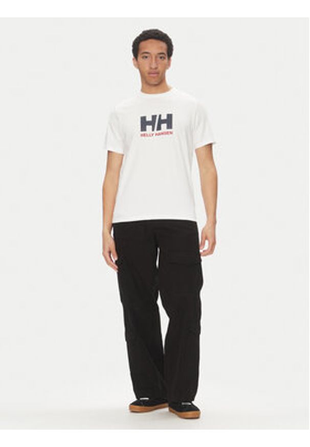 Helly Hansen T-Shirt Logo 54596 Biały Regular Fit. Kolor: biały. Materiał: bawełna