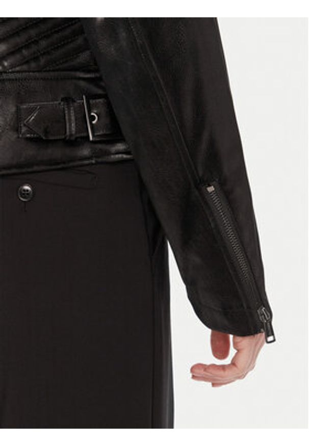 Guess Ramoneska W5BL35 W2820 Czarny Regular Fit. Kolor: czarny. Materiał: syntetyk