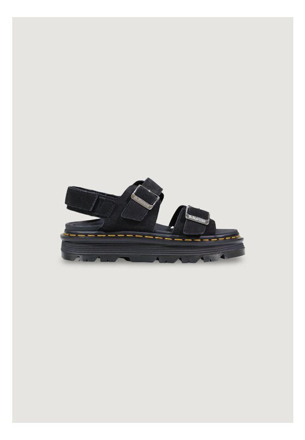 Dr. Martens Sandały Zebzag Sandals DM42689001 Czarny. Kolor: czarny. Materiał: skóra, zamsz