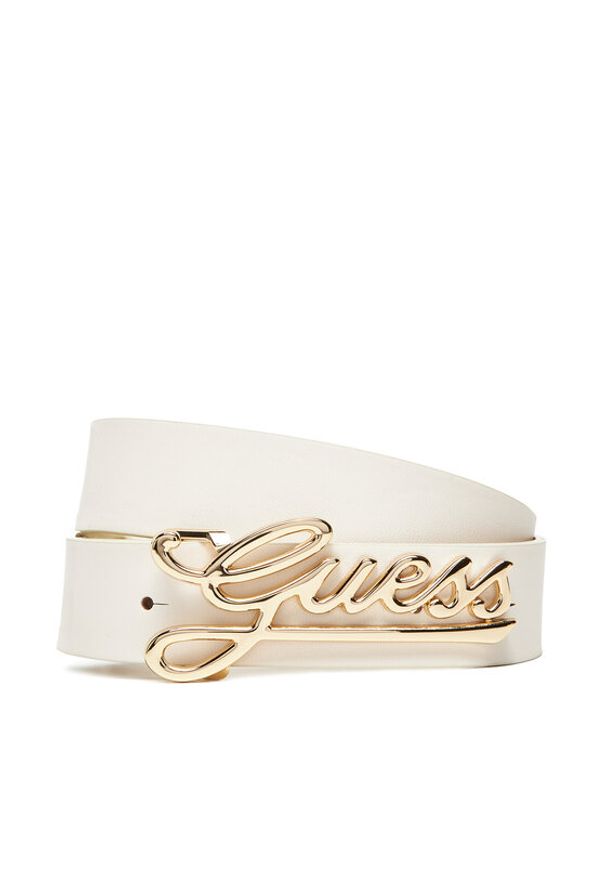Guess Pasek Damski BW9250 P5335 Biały. Kolor: biały. Materiał: skóra