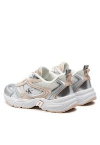 Calvin Klein Jeans Sneakersy Retro Tennis Low Lace Mh Ml Mr YW0YW01381 Biały. Kolor: biały. Materiał: skóra #3