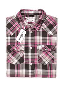 Wrangler - KOSZULA WRANGLER CHECK SHIRT ROSIN GREEN W5240LUWY. Kolor: różowy #10