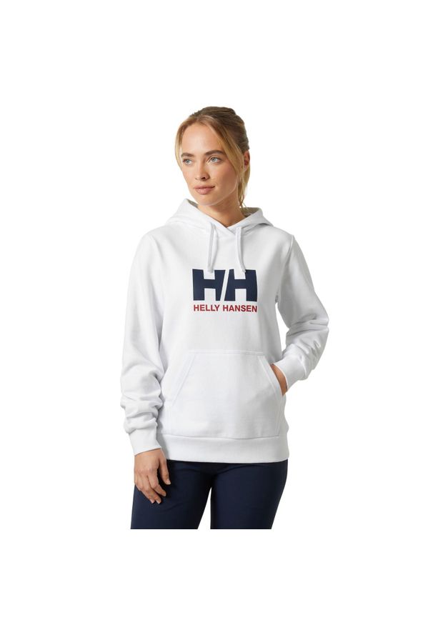 Damska bluza z kapturem z logo Helly Hansen 2.0. Typ kołnierza: kaptur. Kolor: biały