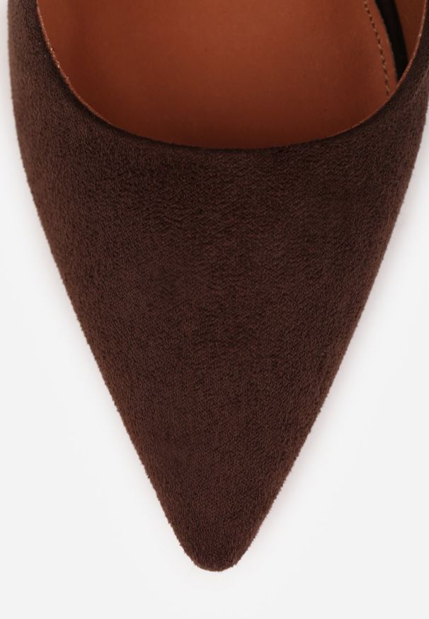 Born2be - Brązowe Szpilki Vices na Obcasie Typu Klepsydra ze Skórzaną Wkładką Elttime. Okazja: do pracy, na spotkanie biznesowe. Nosek buta: szpiczasty. Kolor: brązowy. Materiał: skóra. Obcas: na obcasie. Styl: biznesowy, wizytowy. Wysokość obcasa: średni