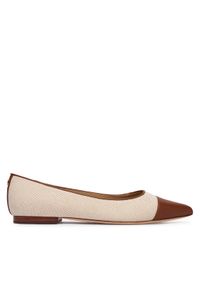 Lauren Ralph Lauren - LAUREN RALPH LAUREN Baleriny 802P10530003 Beżowy. Kolor: beżowy. Materiał: materiał #1