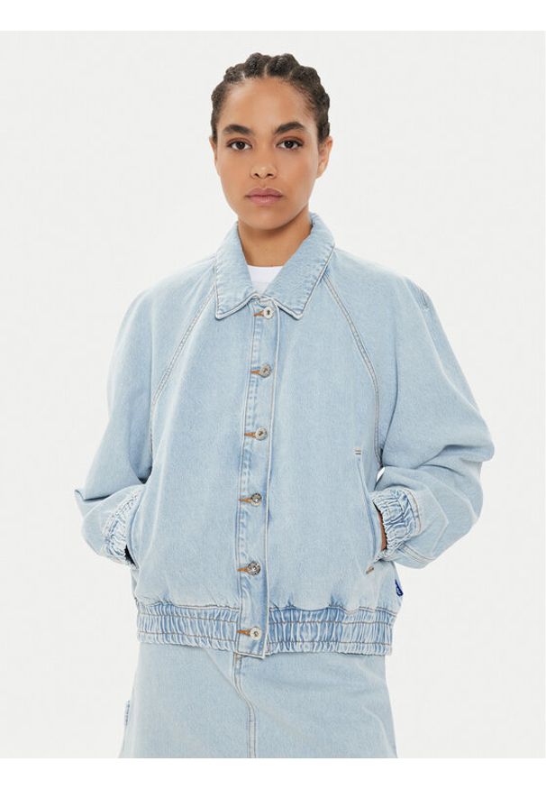 Hugo Kurtka jeansowa Gebari_B 50515762 Niebieski Relaxed Fit. Kolor: niebieski. Materiał: bawełna