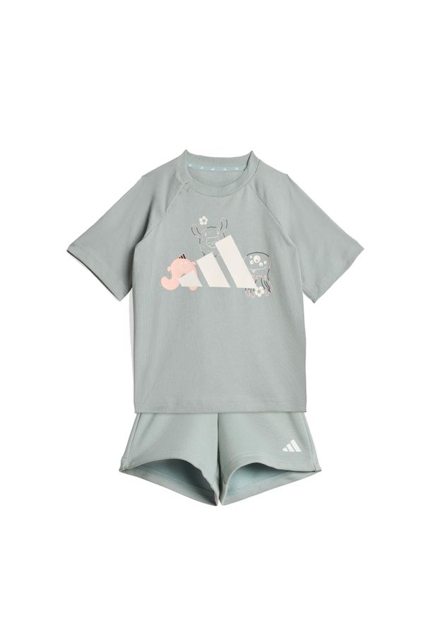 Adidas - Zestaw Tiro_Nster T-Shirt. Okazja: na uczelnię. Kolor: biały, wielokolorowy, zielony. Materiał: dresówka. Styl: sportowy