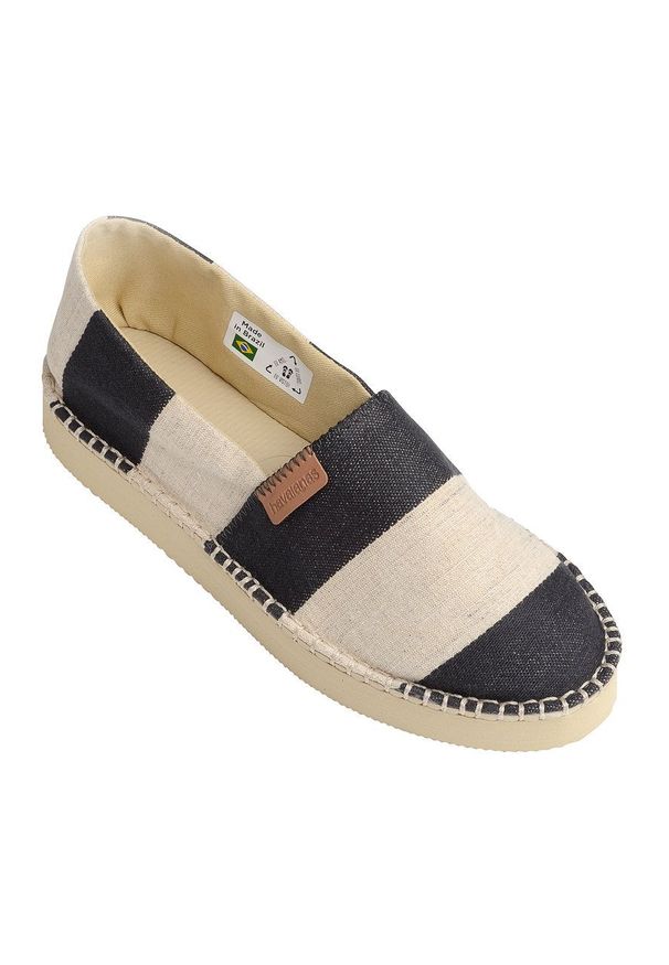 Havaianas - Espadryle. Nosek buta: okrągły. Kolor: czarny. Materiał: guma. Obcas: na platformie