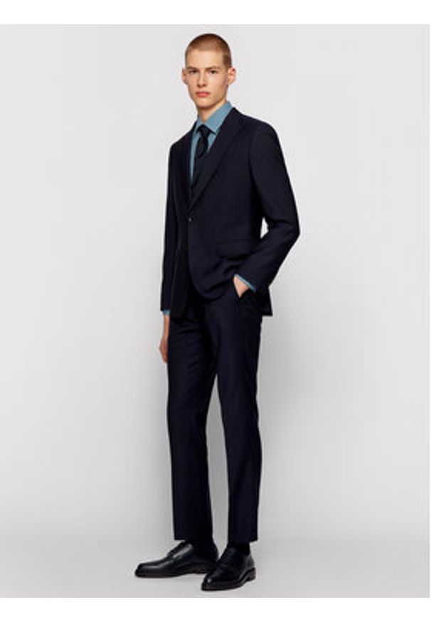 BOSS - Boss Koszula Jango 50451566 Niebieski Slim Fit. Kolor: niebieski. Materiał: bawełna