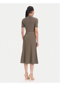 MICHAEL Michael Kors Sukienka dzianinowa MT5834F33D Beżowy Regular Fit. Kolor: beżowy. Materiał: wiskoza #4