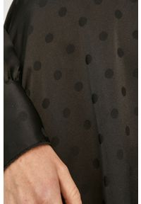 TOMMY HILFIGER - Tommy Hilfiger - Sukienka. Okazja: na co dzień. Kolor: czarny. Materiał: tkanina, poliester, materiał, elastan. Długość rękawa: długi rękaw. Wzór: grochy. Typ sukienki: rozkloszowane, proste. Styl: casual. Długość: mini #4