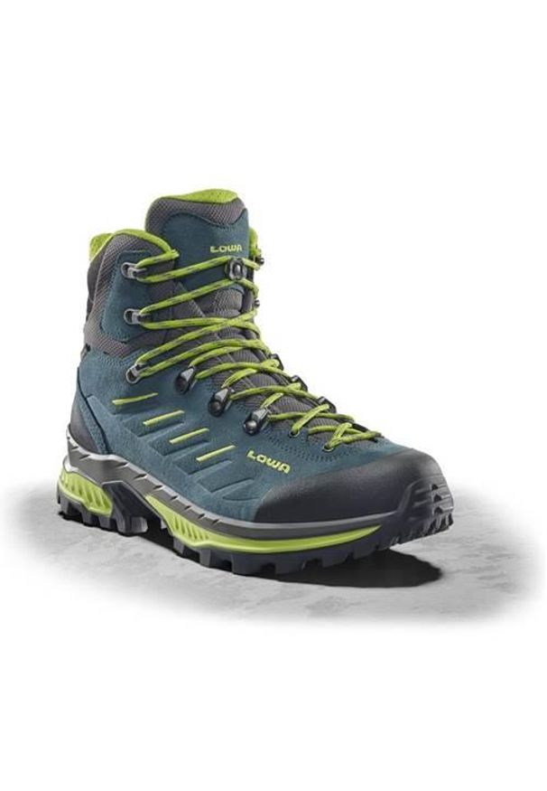 Buty trekkingowe męskie Lowa Randir Mid Gtx. Wysokość cholewki: za kostkę. Zapięcie: sznurówki. Kolor: wielokolorowy. Materiał: zamsz, tkanina. Szerokość cholewki: normalna