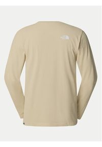 The North Face Longsleeve Simple Dome NF0A87QN Beżowy Regular Fit. Kolor: beżowy. Materiał: bawełna, syntetyk. Długość rękawa: długi rękaw
