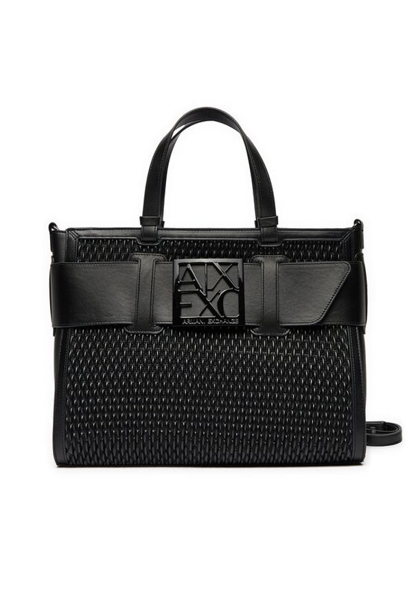 Armani Exchange Torebka 942689 4F798 00020 Czarny. Kolor: czarny. Materiał: skórzane