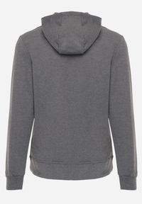 Born2be - Ciemnoszara Bluza z Kapturem i Kieszenią Typu Kangur Aqialei. Okazja: na co dzień. Typ kołnierza: kaptur. Kolor: szary. Materiał: jeans, dresówka. Wzór: gładki. Styl: casual #3