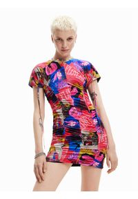 Desigual Sukienka codzienna Dijon 23SWVK45 Kolorowy Slim Fit. Okazja: na co dzień. Materiał: syntetyk. Wzór: kolorowy. Typ sukienki: proste. Styl: casual #1