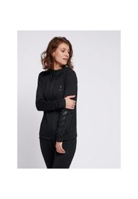 Bluza fitness damska Hummel zip Selby. Typ kołnierza: kaptur. Kolor: czarny. Materiał: jersey, poliester, materiał. Sport: fitness