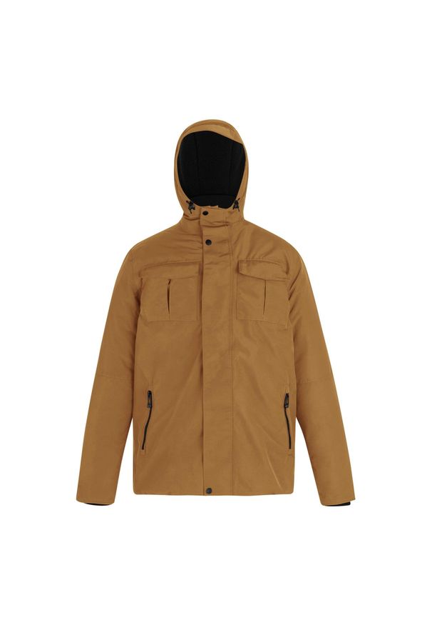 Regatta - Męska Wodoodporna Kurtka Ocieplana Eamont. Kolor: brązowy. Sport: turystyka piesza