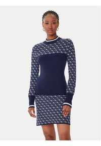 Guess Sweter W5BR24 Z3JD2 Granatowy Slim Fit. Kolor: niebieski. Materiał: syntetyk