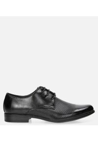 Casu - Czarne buty wizytowe sznurowane casu lxc410. Kolor: czarny. Styl: wizytowy #1