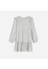 Reserved - Dzianinowa sukienka z LENZING™ ECOVERO™ - Jasny szary. Kolor: szary. Materiał: dzianina #1