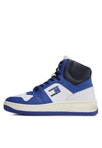 Tommy Jeans Sneakersy Mid Cut Basket EM0EM01164 Niebieski. Kolor: niebieski. Materiał: skóra #3