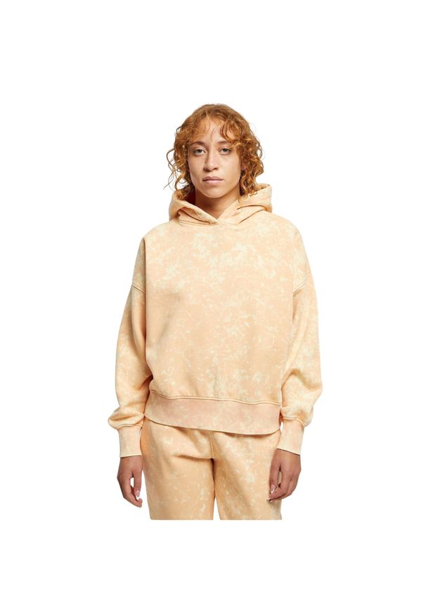 Damska bluza oversize z kapturem Urban Classics Towel Washed. Typ kołnierza: kaptur. Kolor: pomarańczowy