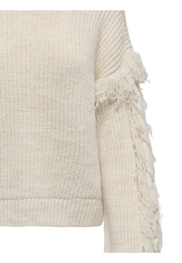 only - ONLY Sweter Molly 15363467 Beżowy Regular Fit. Kolor: beżowy. Materiał: syntetyk