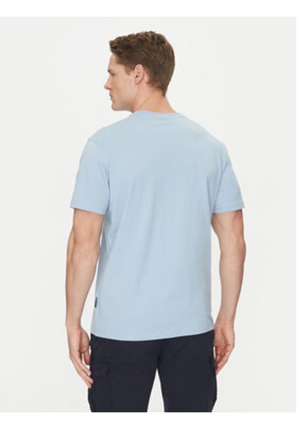 Napapijri T-Shirt Salis NP0A4H8D Niebieski Regular Fit. Kolor: niebieski. Materiał: bawełna