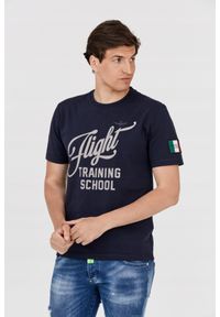 Aeronautica Militare - AERONAUTICA MILITARE Granatowy bawełniany t-shirt męski, Rozmiar XXL. Kolor: niebieski. Materiał: bawełna. Długość rękawa: krótki rękaw. Długość: krótkie #3
