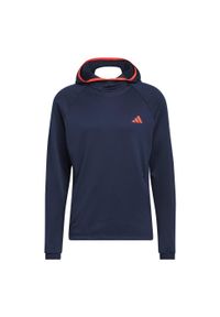 Adidas - Bluza z kapturem COLD.RDY. Typ kołnierza: kaptur. Kolor: niebieski. Materiał: materiał. Sport: golf
