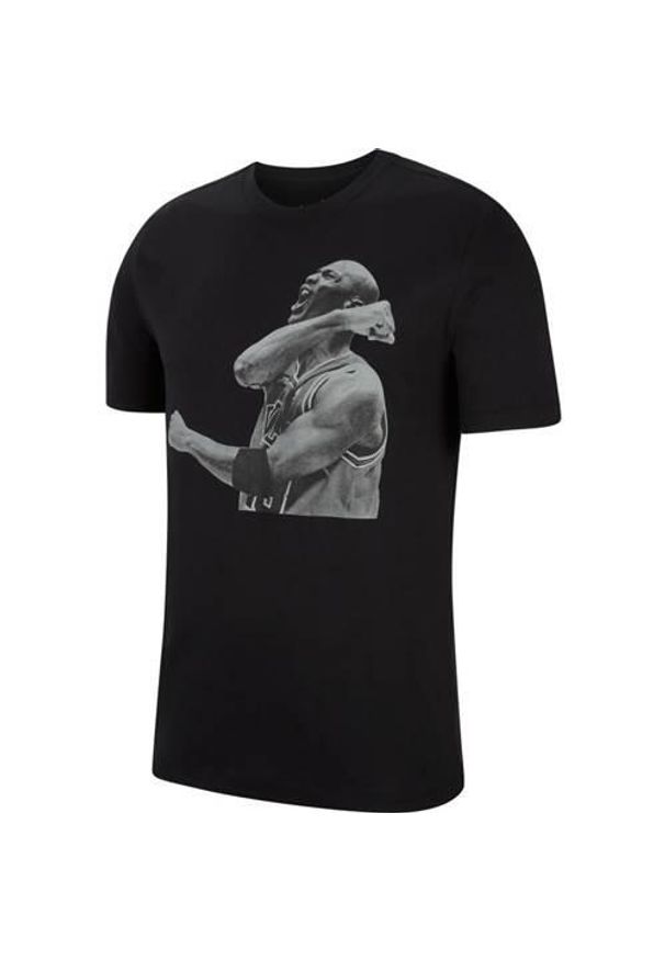 Koszulka sportowa męska Nike Air Jordan Photo. Kolor: wielokolorowy, czarny. Długość rękawa: krótki rękaw. Długość: krótkie. Sport: koszykówka