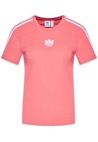 Adidas - adidas T-Shirt adicolor 3D Trefoil GN6702 Różowy Loose Fit. Kolor: różowy. Materiał: bawełna