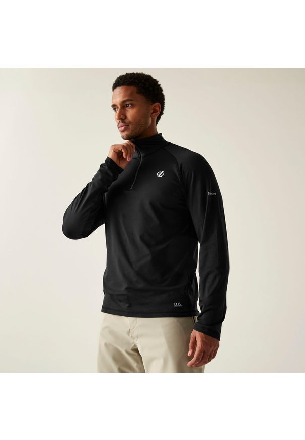 DARE 2B - Bluza turystyczna męska Dare 2B Fuse Up II termoaktywna. Kolor: czarny. Materiał: poliester, elastan. Sezon: zima. Sport: turystyka piesza, narciarstwo