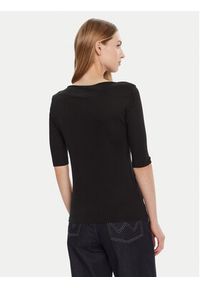 Calvin Klein Bluzka LV044C217G Czarny Slim Fit. Kolor: czarny. Materiał: bawełna