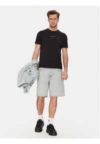 Calvin Klein T-Shirt Editorial Logo K10K114172 Czarny Regular Fit. Kolor: czarny. Materiał: bawełna #4