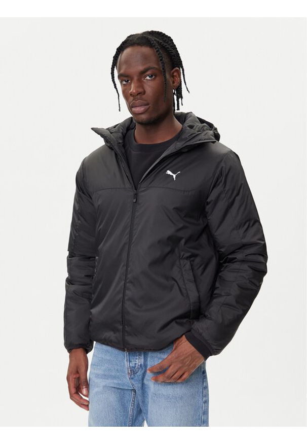 Puma Kurtka przejściowa Ess 688296 01 Czarny Regular Fit. Kolor: czarny. Materiał: syntetyk
