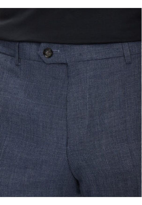 BOSS Garnitur C-Huge-Peak-252 50540764 Granatowy Slim Fit. Kolor: niebieski. Materiał: wiskoza