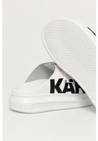 Karl Lagerfeld Klapki skórzane KL62505.011 damskie kolor biały na platformie. Kolor: biały. Materiał: skóra. Obcas: na platformie #2