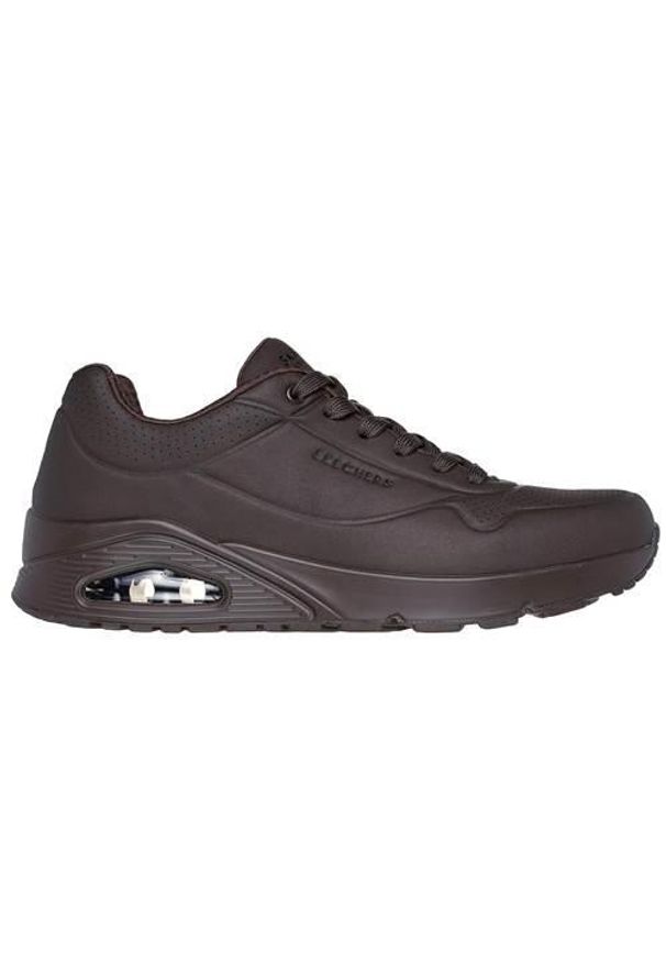 skechers - Buty do chodzenia męskie Skechers Męskie Uno Stand On Air. Zapięcie: sznurówki. Kolor: czarny, brązowy. Materiał: materiał, syntetyk, tkanina, guma. Szerokość cholewki: normalna. Model: Skechers Sport. Sport: turystyka piesza
