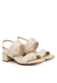ecco - ECCO Sandały Liva 25030301378 Écru. Kolor: kremowy. Materiał: skóra #4