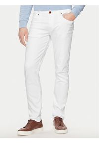 Bugatti Jeansy 3108D 56696A Biały Slim Fit. Kolor: biały