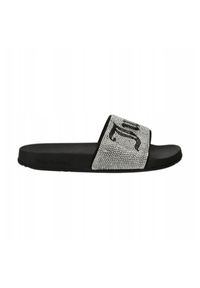 Juicy Couture - JUICY COUTURE Czarne klapki Donna Diamante Slider, Rozmiar 36. Kolor: czarny #3