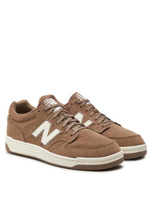 New Balance Sneakersy BB480LDT Beżowy. Kolor: beżowy. Materiał: zamsz, skóra