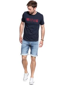 Mustang - SPODENKI MUSTANG Chicago Short DENIM BLUE 1007754 5000 313. Materiał: denim #3