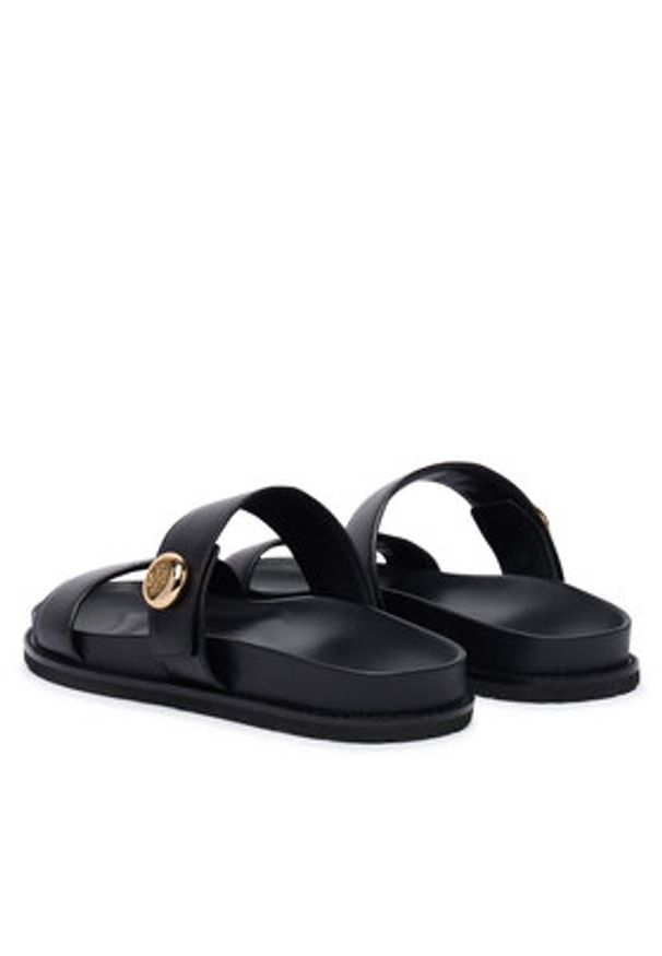 Tory Burch Klapki Romy Sport 183278 Czarny. Kolor: czarny. Materiał: skóra. Styl: sportowy