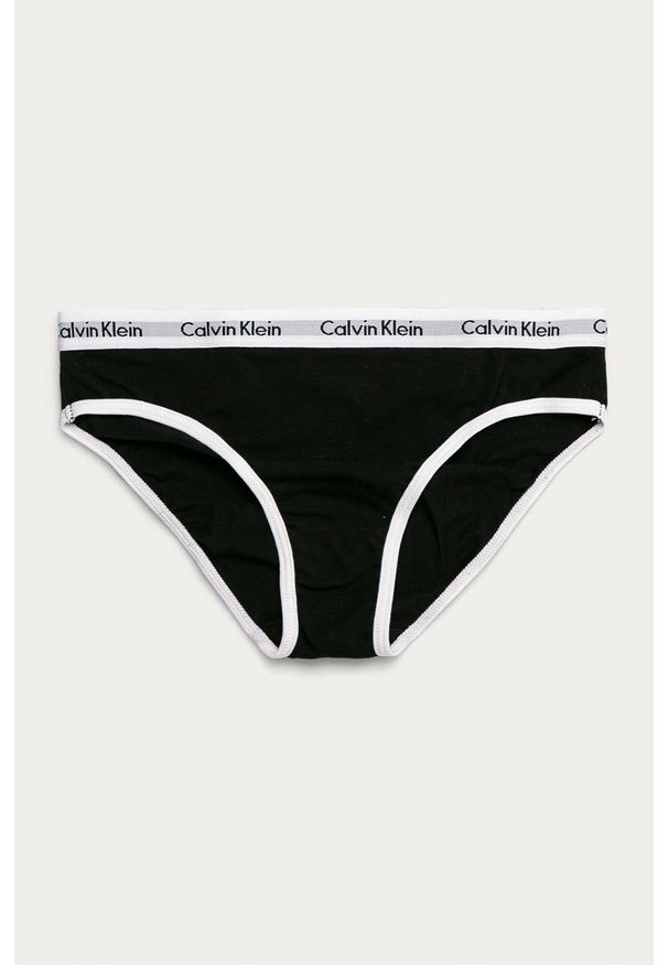 Calvin Klein Underwear - Figi dziecięce (2-pack). Kolor: czarny. Materiał: bawełna, dzianina, elastan. Wzór: gładki