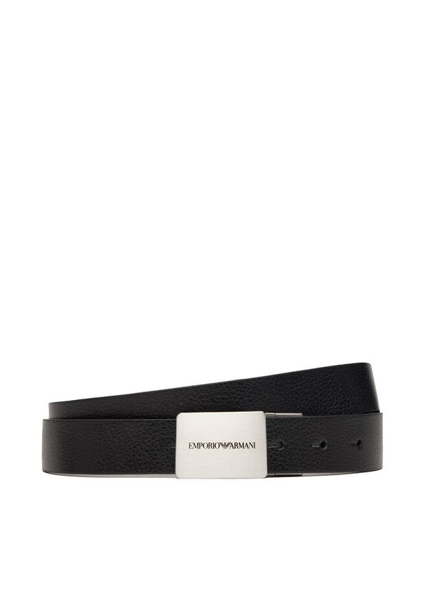 Pasek Męski Emporio Armani. Kolor: czarny